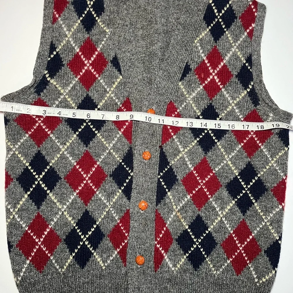 Vintage Byford Shetland Wool Arygle Vest Mens Medium Grandpacore Preppy